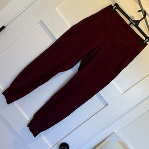 Burgundy lululemon joggers